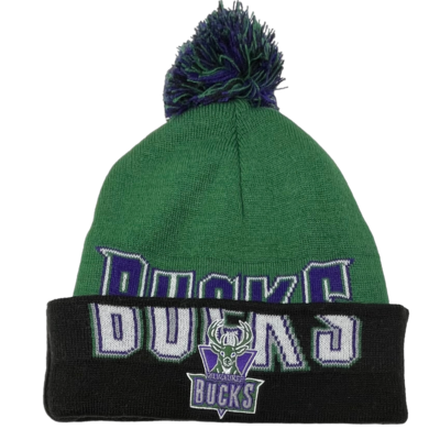 Milwaukee Bucks Men’s Mitchell & Ness Cuffed Pom Knit Hat