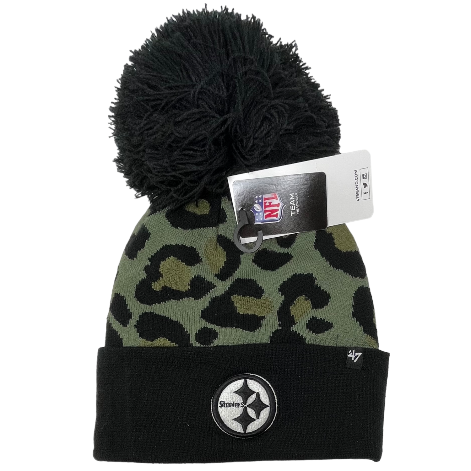 Pittsburgh Steelers Women’s Camo New Era Cuffed Pom Knit Hat