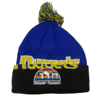 Denver Nuggets Men’s Mitchell & Ness Cuffed Pom Knit Hat