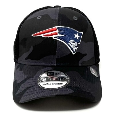 New England Patriots Men’s Black Camo New Era 39Thirty Flex Fit Hat