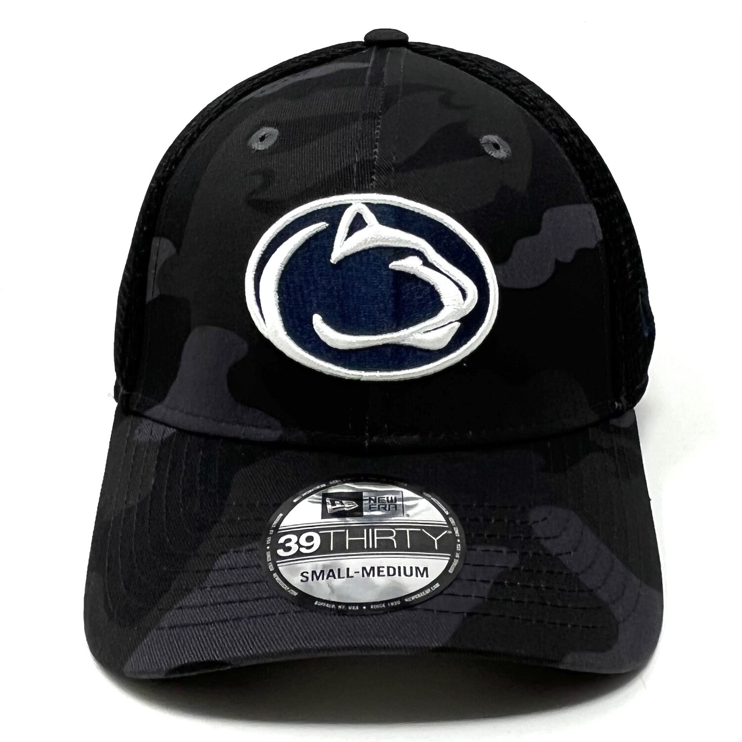 Penn State Nittany Lions Men’s Black Camo New Era 39Thirty Flex Fit Hat