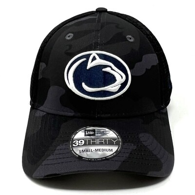 Penn State Nittany Lions Men’s Black Camo New Era 39Thirty Flex Fit Hat