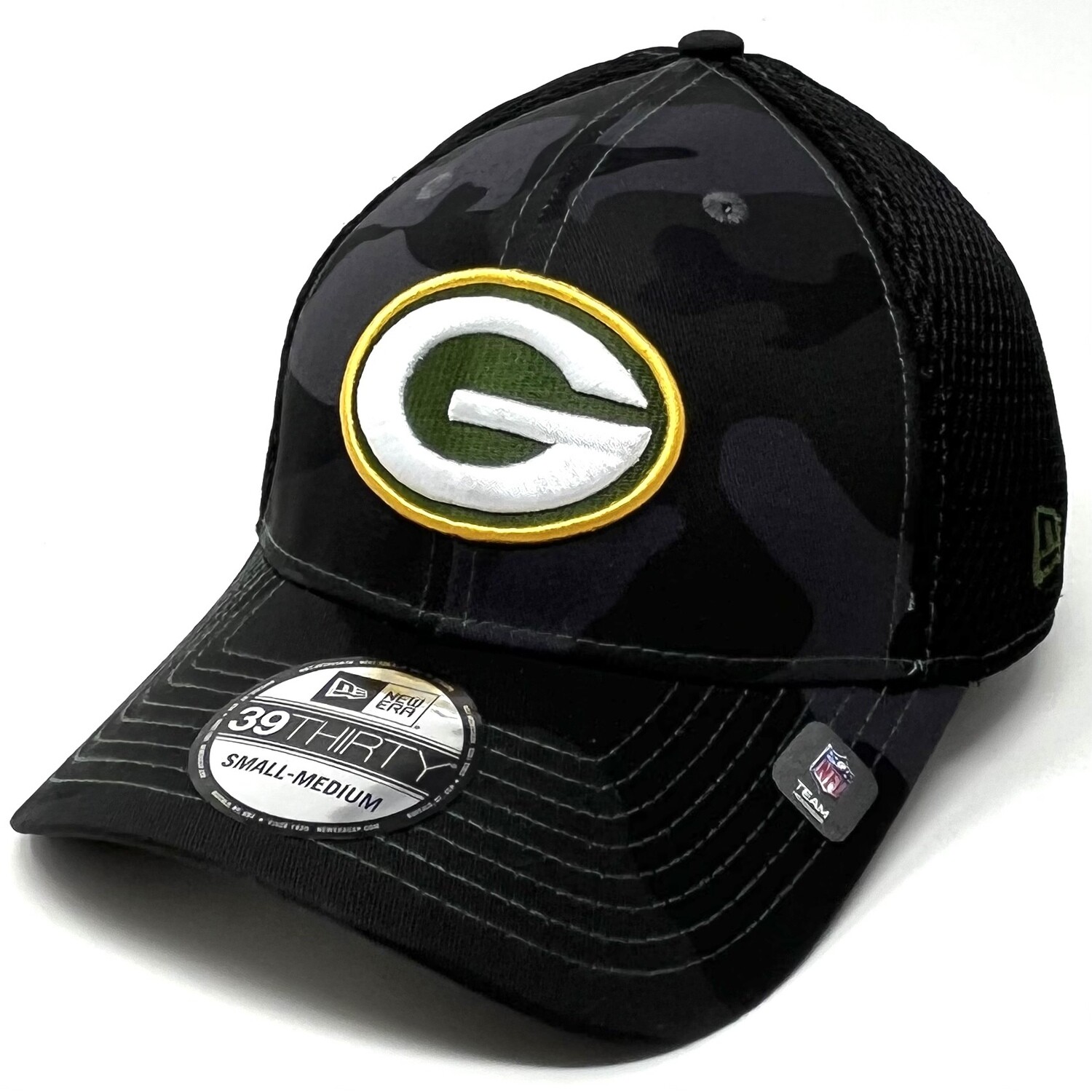 Green Bay Packers Men’s Black Camo New Era 39Thirty Flex Fit Hat