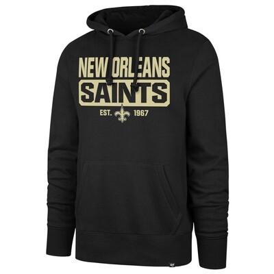 New Orleans Saints Men’s 47 Box Out Headline Pullover Hoodie New Orleans Saints Men’s 47 Box Out Headline Pullover Hoodie