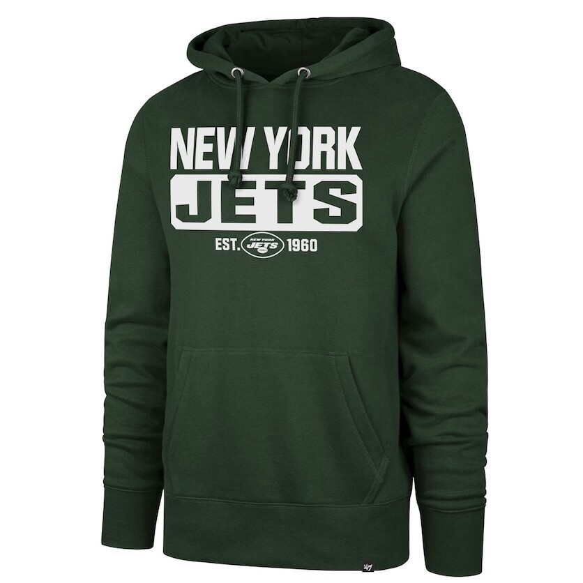 New York Jets Men’s 47 Box Out Headline Pullover Hoodie