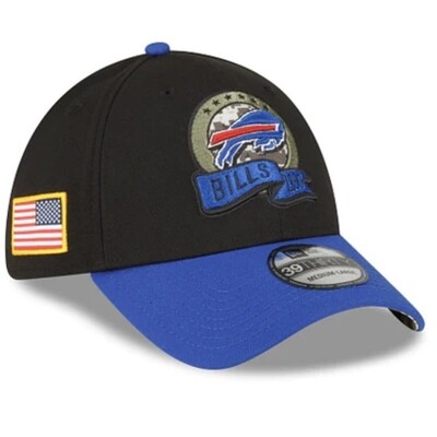 Buffalo Bills Men's New Era Black Salute To Service 39THIRTY Flex Hat
