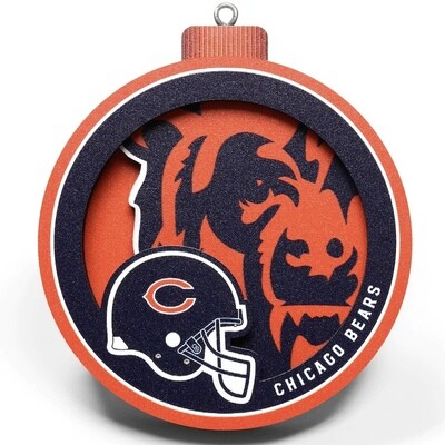 Chicago Bears 3D Logo Ornament