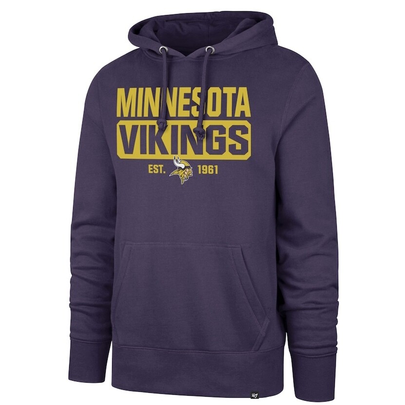 Minnesota Vikings Men’s 47 Box Out Headline Pullover Hoodie