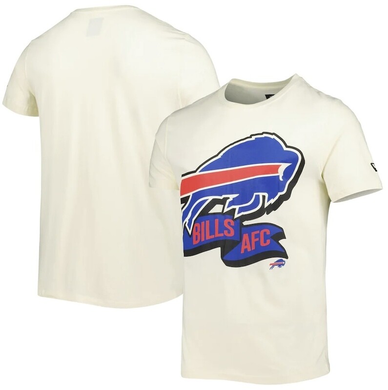 Buffalo Bills Men’s New Era Cream Sideline Chrome T-Shirt Buffalo Bills Men’s New Era Cream Sideline Chrome T-Shirt