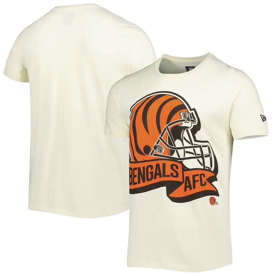 Cincinnati Bengals Men’s New Era Cream Sideline Chrome T-Shirt
