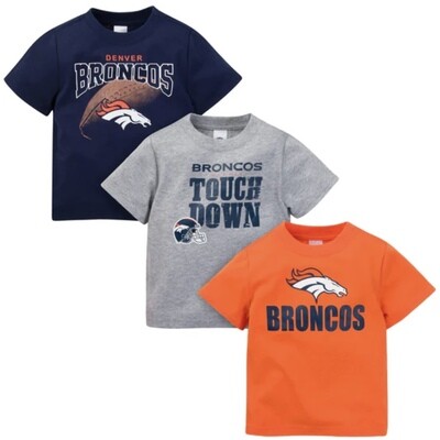 Denver Broncos Boys Baby & Toddler 3-Pack Short Sleeve Shirts