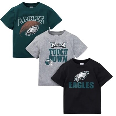 Philadelphia Eagles Boys Baby & Toddler 3-Pack Short Sleeve Shirts