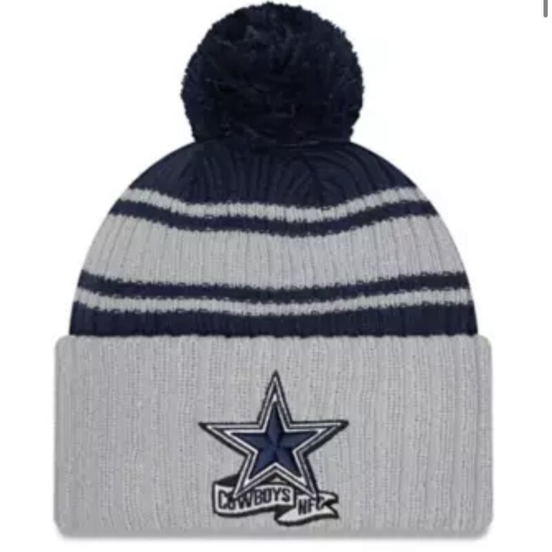 Dallas Cowboys Men’s New Era Sideline Cuffed Pom Knit Hat