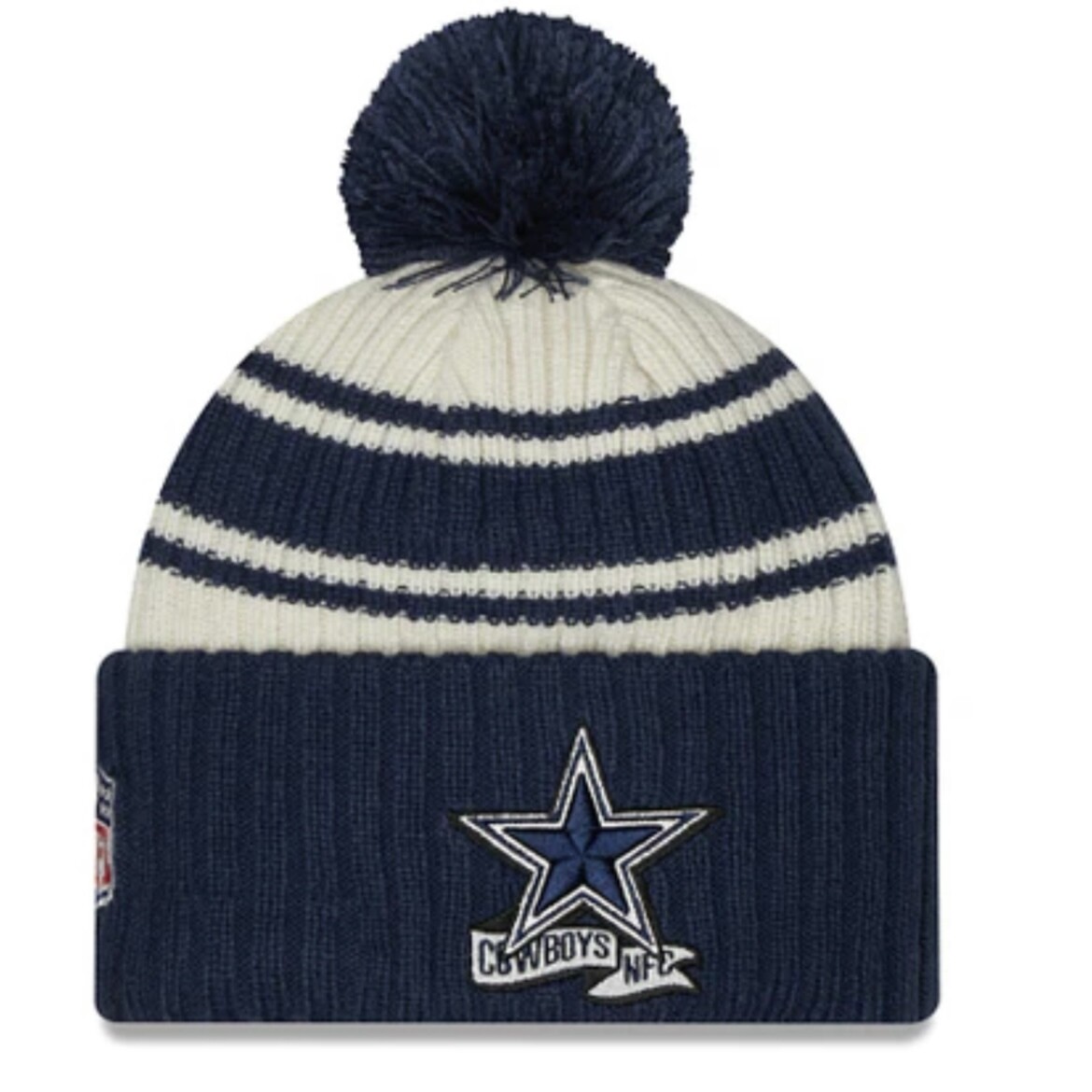 Dallas Cowboys Men’s New Era Sideline Cuffed Pom Knit Hat