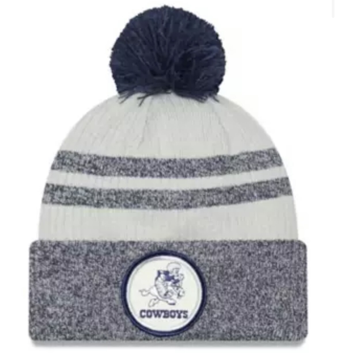 Dallas Cowboys Retro Men’s New Era Sideline Cuffed Pom Knit Hat