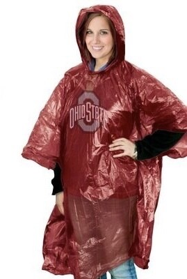 Ohio State Buckeyes Adult Rain Poncho