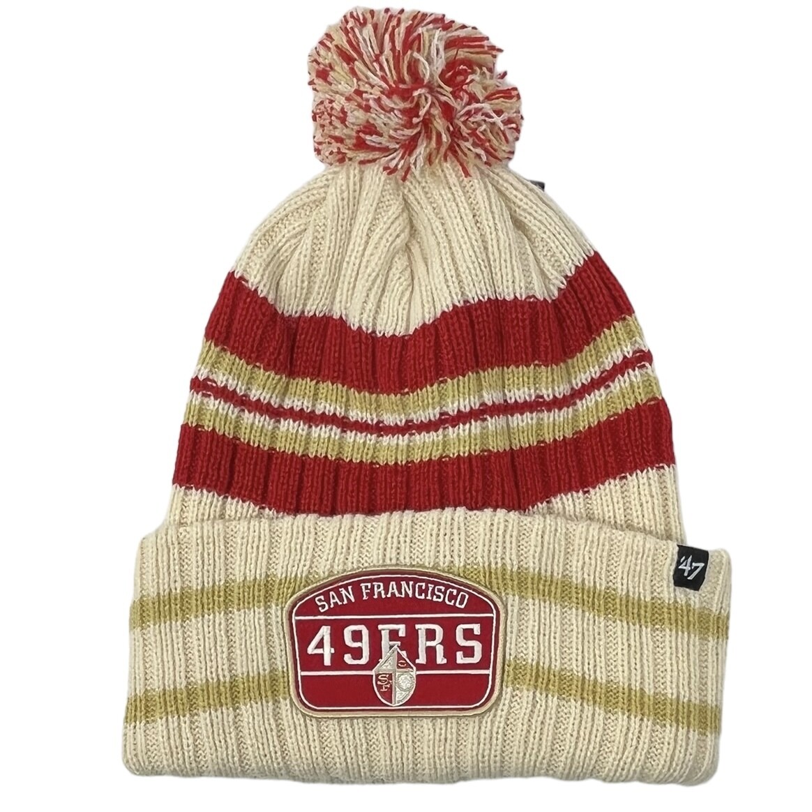 The 49ers Beanie with Yarn Pom Pom, Winter Hat