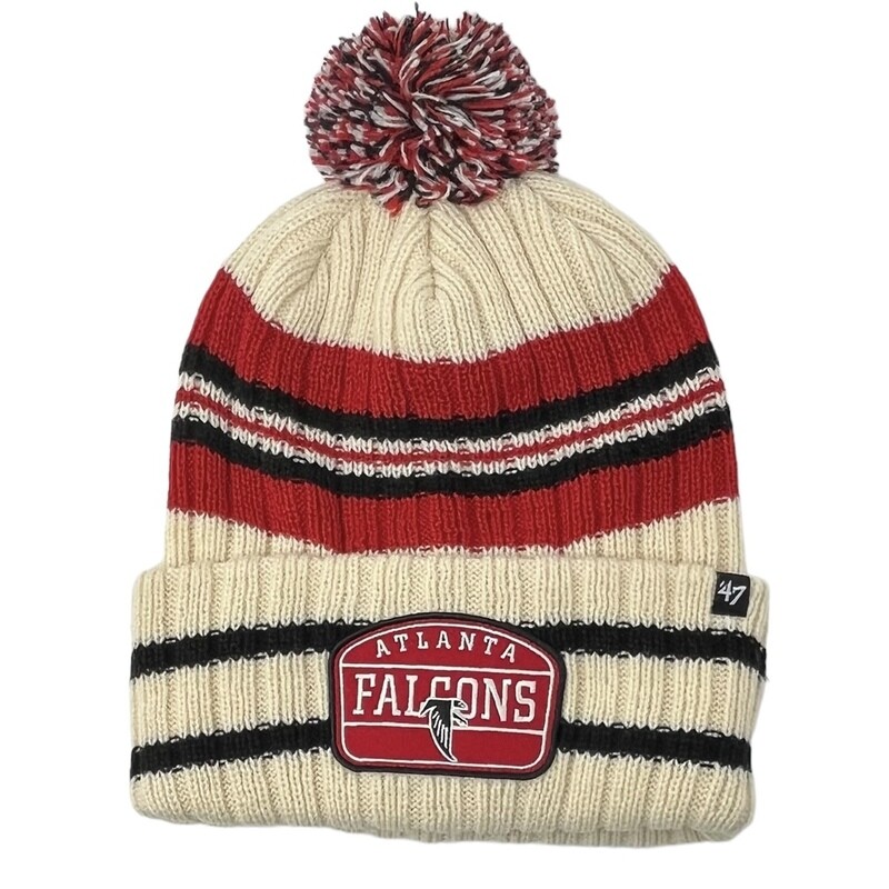 Atlanta Falcons Men's 47 Natural Cuffed Pom Knit Hat