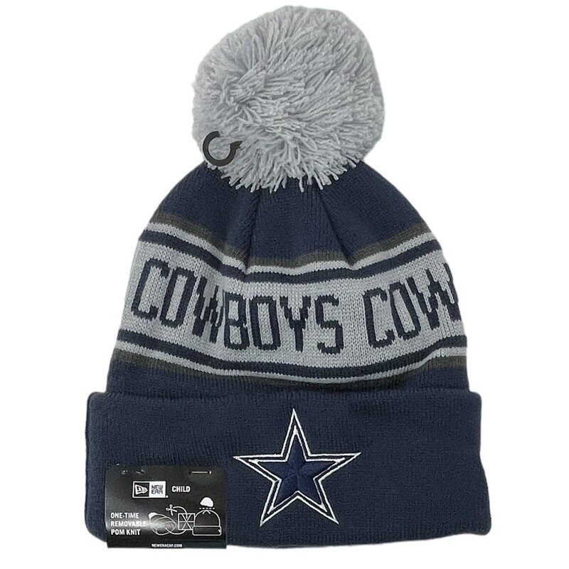 Dallas Cowboys Child New Era Cuffed Pom Knit Hat Dallas Cowboys Child New Era Cuffed Pom Knit Hat