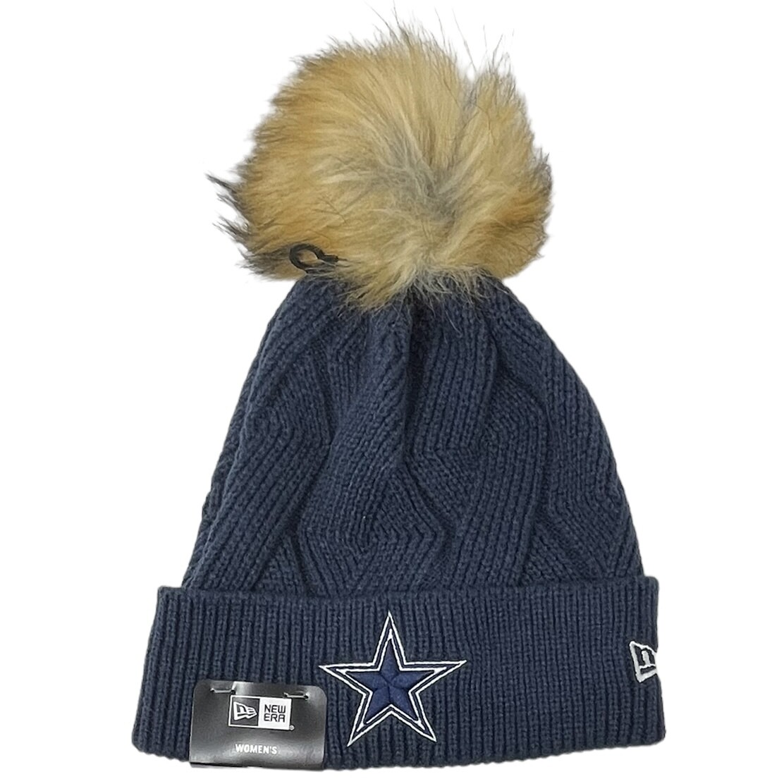 Dallas Cowboys Women's Snowy Cuffed Pom Knit Hat
