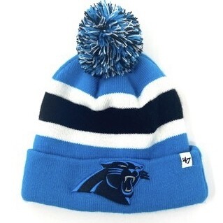 Carolina Panthers Men’s 47 Brand Cuffed Pom Knit Hat