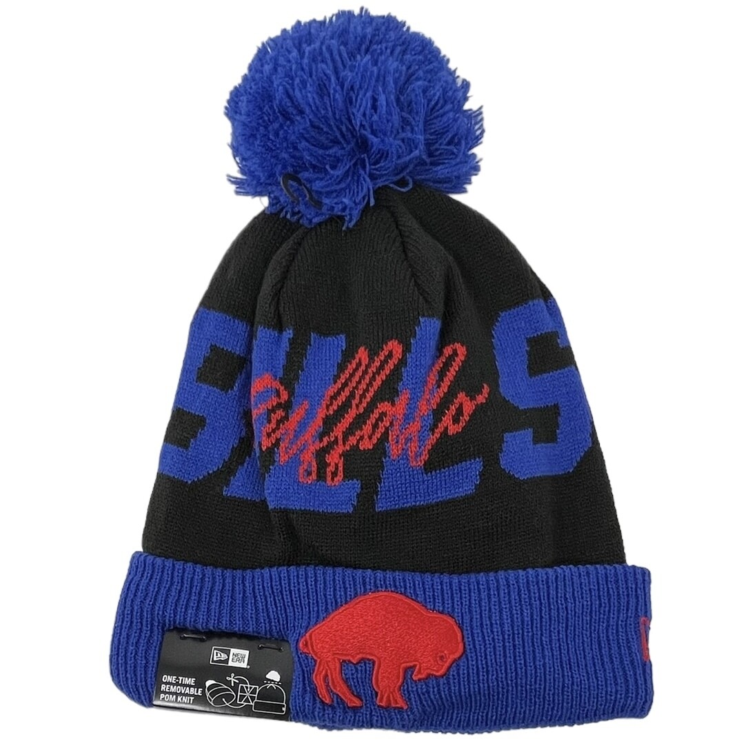 Buffalo Bills Retro Men’s New Era Confident Knit Pom Hat