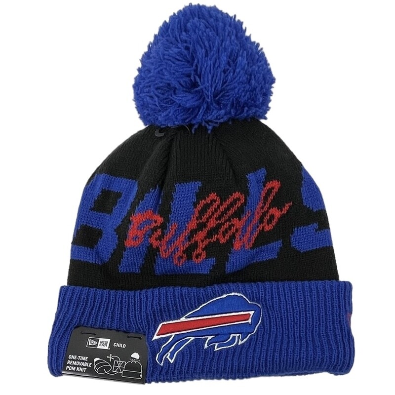Buffalo Bills Child New Era Confident Knit Pom Hat Buffalo Bills Child New Era Confident Knit Pom Hat