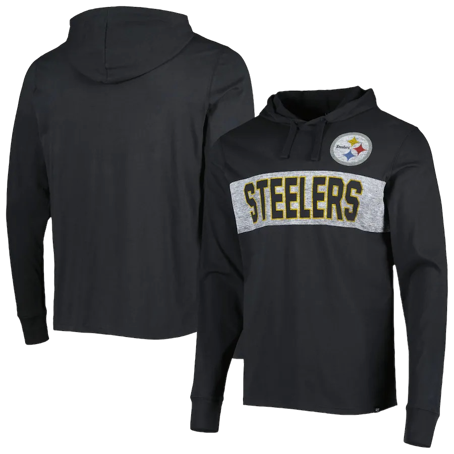 Pittsburgh Steelers Men’s Flint Black 47 Field Franklin Pullover Hoodie