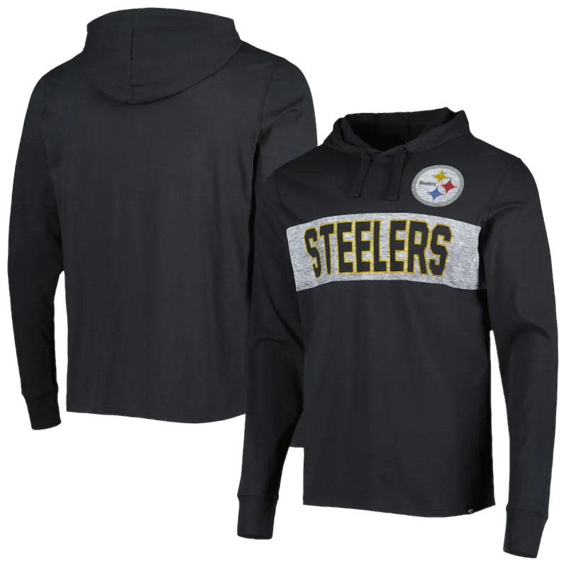 Pittsburgh Steelers Men’s Flint Black 47 Field Franklin Pullover Hoodie