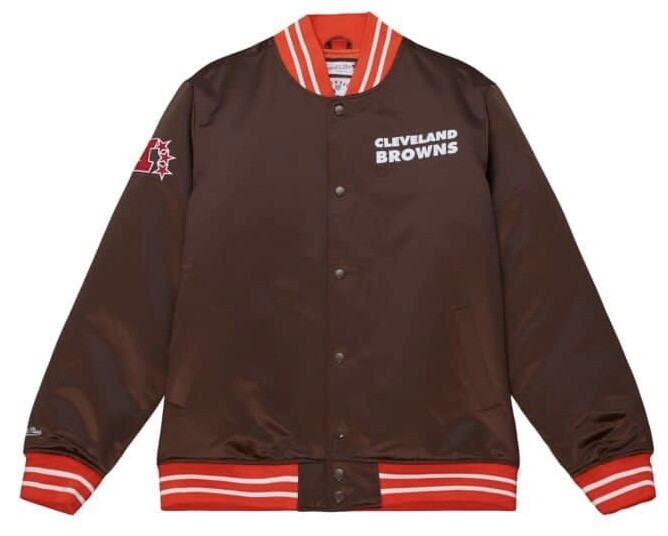 Cleveland Browns Men’s Mitchell & Ness NFL Heavyweight Satin Jacket