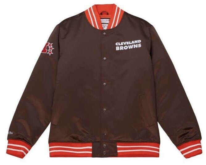 Cleveland Browns Men’s Mitchell & Ness NFL Heavyweight Satin Jacket