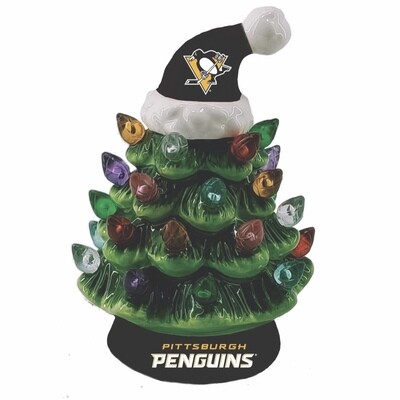 Pittsburgh Penguins 4" Ceramic LED Christmas Tree