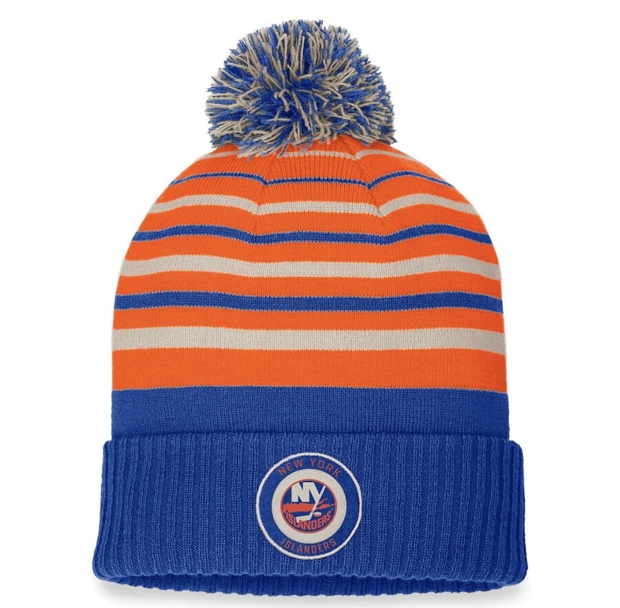 New York Islanders Men’s Fanatics True Classic Retro Cuffed Pom Knit Hat
