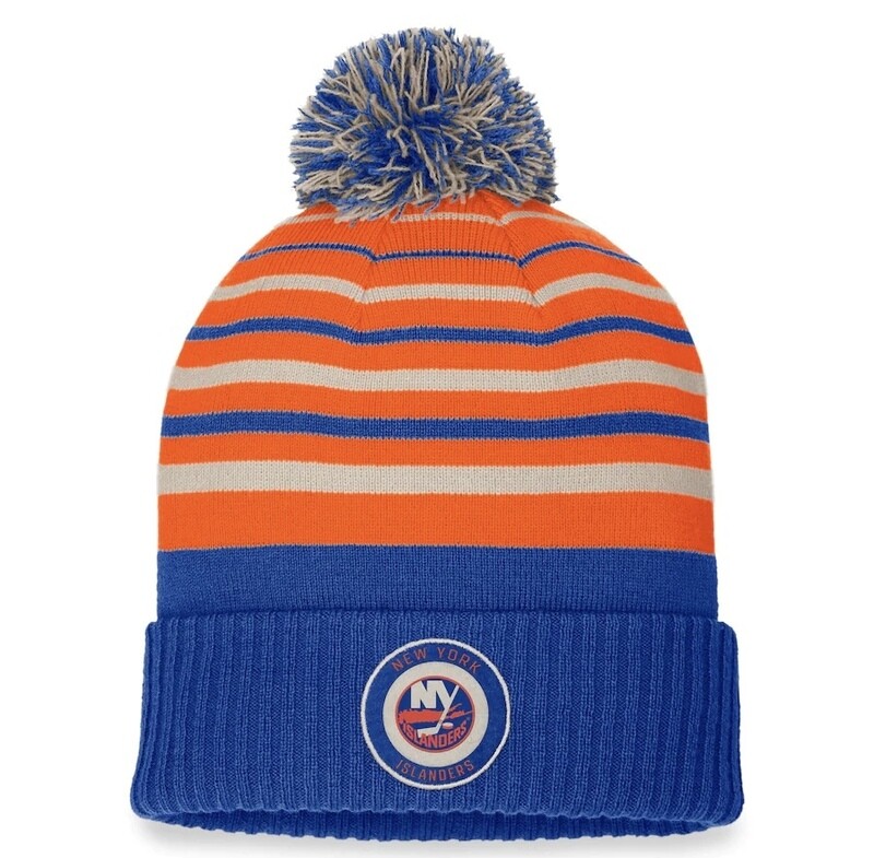 New York Islanders Men’s Fanatics True Classic Retro Cuffed Pom Knit Hat