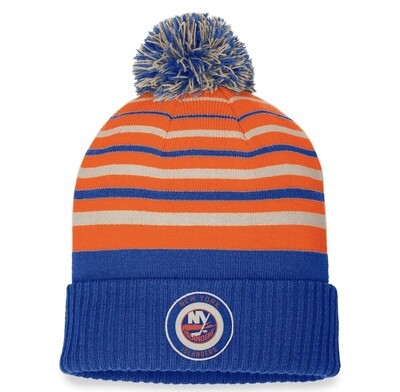 New York Islanders Men’s Fanatics True Classic Retro Cuffed Pom Knit Hat New York Islanders Men’s Fanatics True Classic Retro Cuffed Pom Knit Hat