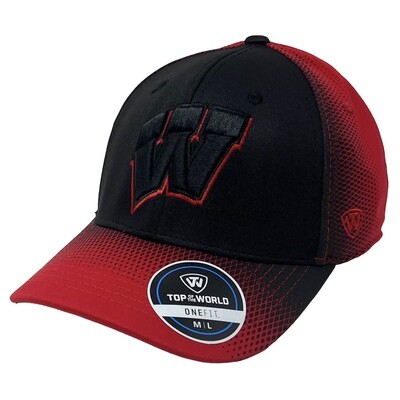 Wisconsin Badgers Men's One Fit Top of the World Adjustable Hat