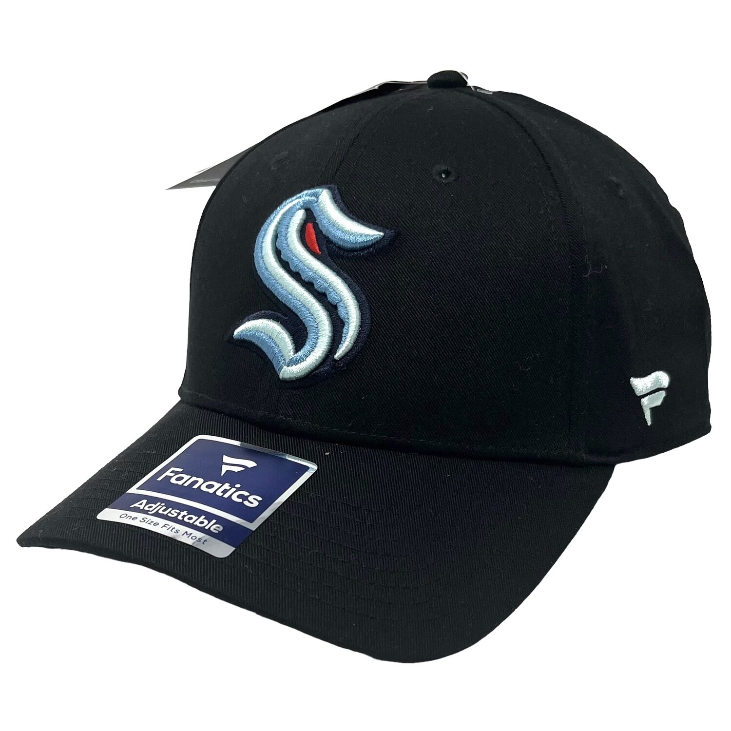 Seattle Kraken Men's Black Fanatics Adjustable Hat