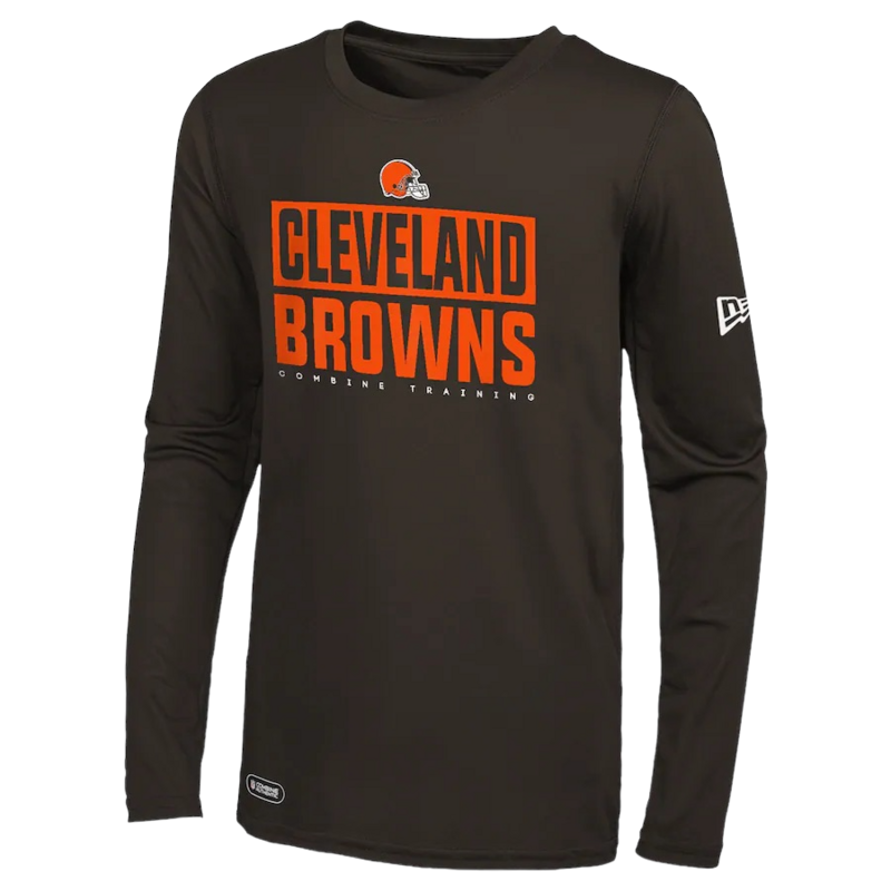 Cleveland Browns Men’s Offsides Dri-Tek New Era Long Sleeve Combine Training Shirt Cleveland Browns Men’s Offsides Dri-Tek New Era Long Sleeve Combine Training Shirt