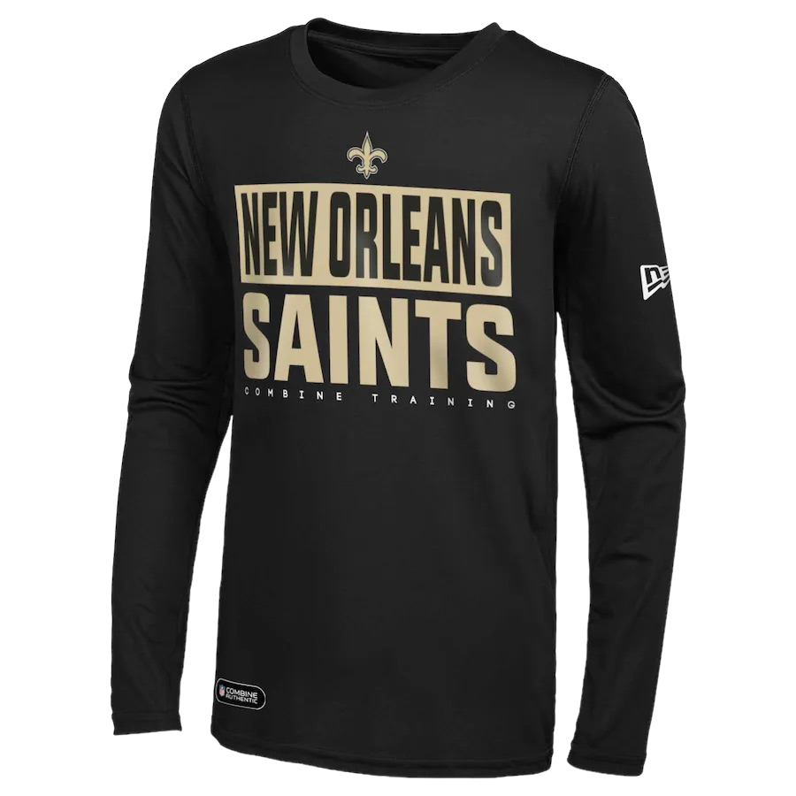 New Orleans Saints Men’s Offsides Dri-Tek New Era Long Sleeve Combine Training Shirt