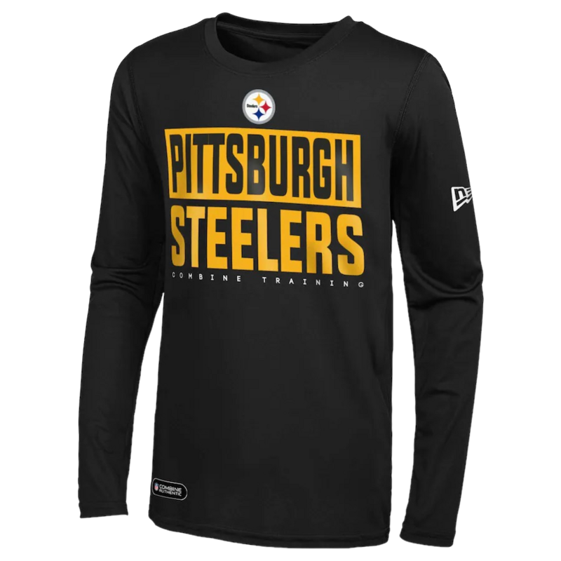 Pittsburgh Steelers Men’s Offsides Dri-Tek New Era Long Sleeve Combine Training Shirt