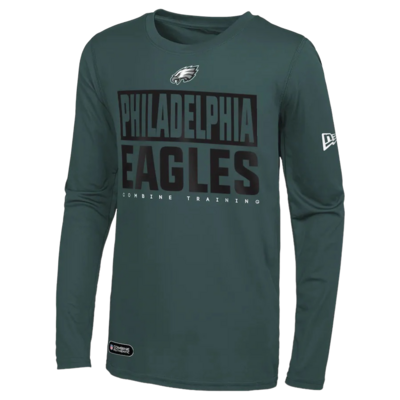 Philadelphia Eagles Men’s Offsides Dri-Tek New Era Long Sleeve Combine Training Shirt