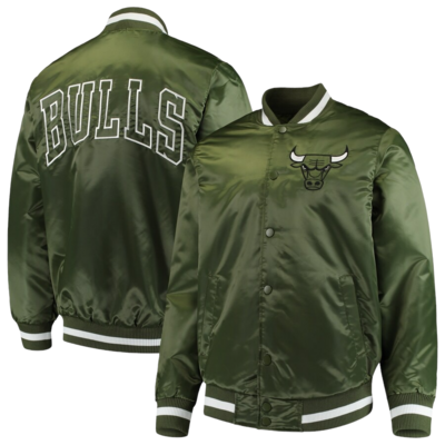 Chicago Bulls Men’s Forest Green Satin Starter Jacket
