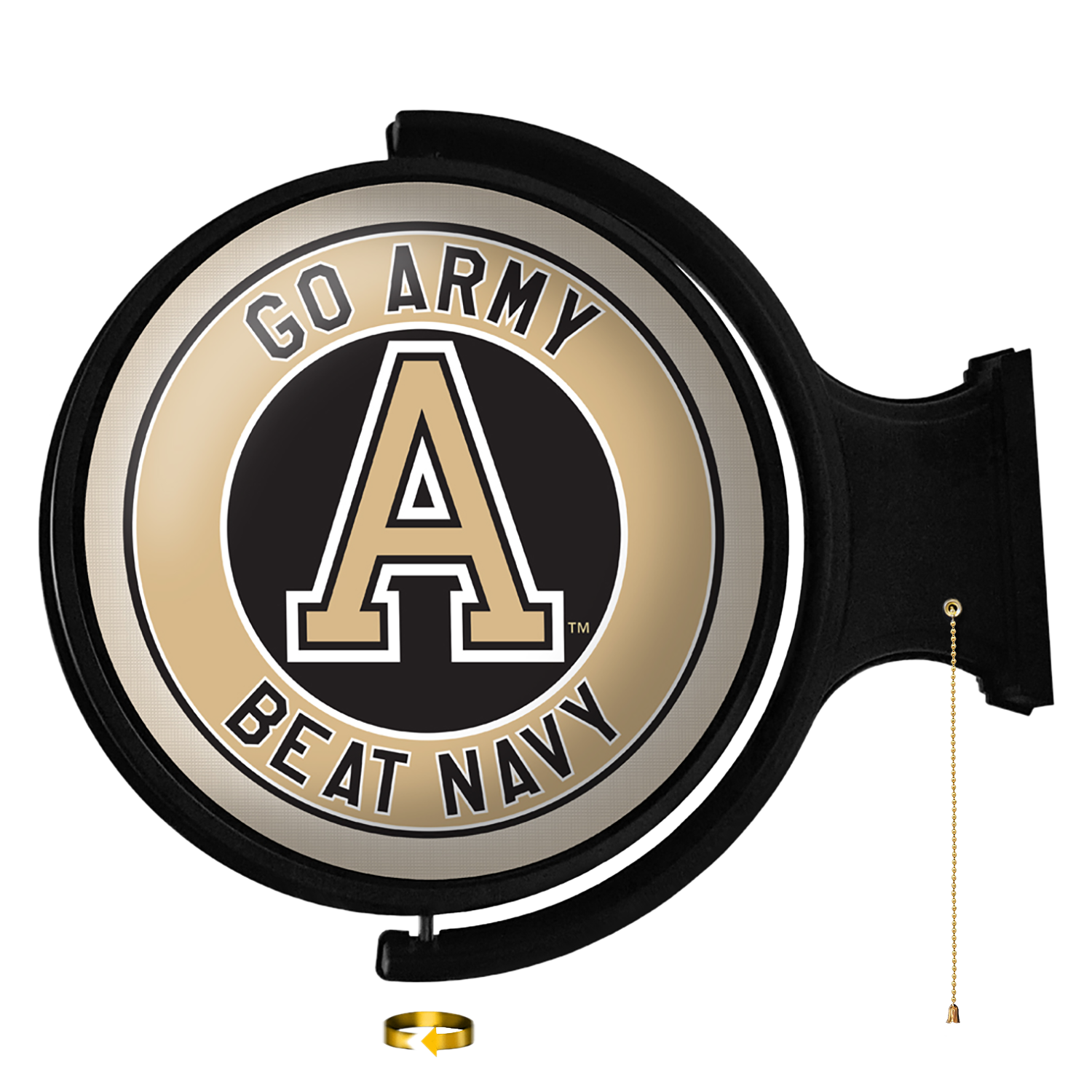 Army Black Knights Original Round Rotating Lighted Wall Sign