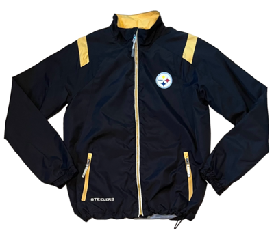 Pittsburgh Steelers Women's Buzzer Beater Lightweight Full-Zip Black & Gold Jacket