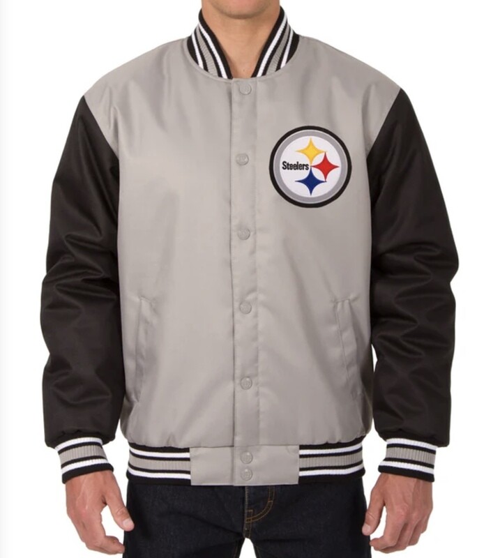 Pittsburgh Steelers Men's Retired Players Congress Poly-Twill Varsity Jacket