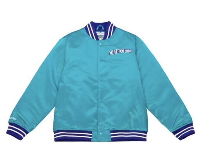 Charlotte Hornets Men's Mitchell & Ness Heavy Weight Satin Jacket