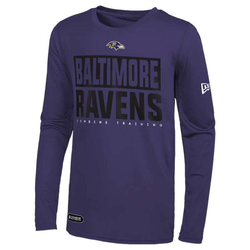 Baltimore Ravens Men’s Offsides Dri-Tek New Era Long Sleeve Combine Training Shirt