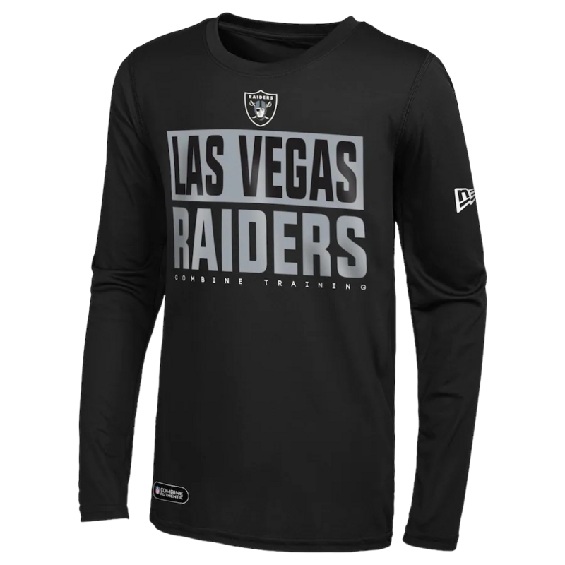 Las Vegas Raiders Men’s Offsides Dri-Tek New Era Long Sleeve Combine Training Shirt