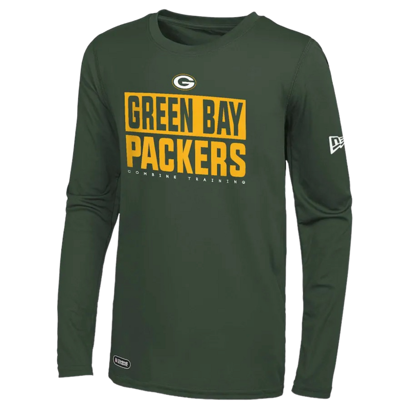 Green Bay Packers Men’s Offsides Dri-Tek New Era Long Sleeve Combine Training Shirt