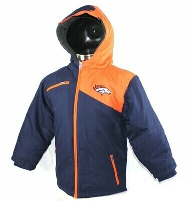 Denver Broncos Toddler Full-Zip Heavy Winter Jacket With Hood
